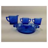 Assortment Of Colbalt Blue Glassware