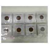 8 Wheat Cents 1927-1953