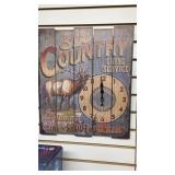 New Wooden Elk Country Clock
