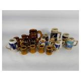 Collectable Small Steins,  Mugs and Shot Glasses