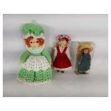 Crochet Doll & Feather Duster,  2 Dolls