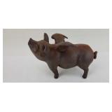 Large Cast Iron Flying Pig Bank