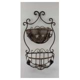 Wrought Iron Double Wall Planter (As Is)
