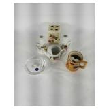 Lefton China Candle Stick Holder and Pitcher