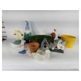 Assortment of Household Knickknacks &  Plant pots