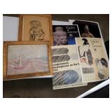 Assortment of  Posters , Prints & 2 Frames