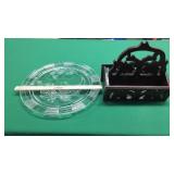 Depression Cake Plate, Letter Holder