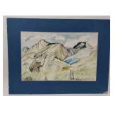 Watercolor 24" x 18" Local Artist Lois Stiles Reed