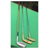 3 Odd Golf Clubs, See Description