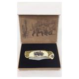 New Lock Blade Knife With Bear