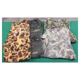 2 Camo Shirts, 2 Camo Pants, No Size