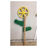 Lawn Ornament w/ Yellow Spinning Ring