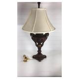 Ornate Table Lamp- Shade Needs Repair