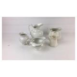 4 Gold Trim Pitchers, Vase