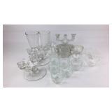 3 Candle Holders, Punch Cups, Etc.