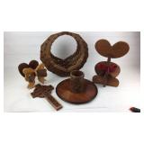 Wood Basket, Mouse, Towel Holder,