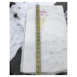 White Marble Memorial Stone 4"x12"x20" Rock Faced