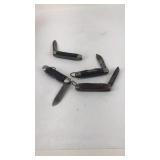 4 Black Pocket Knives