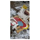 5 Piece Plywood Lawn Decoration