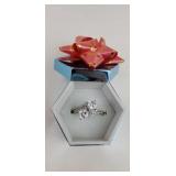 Silver CZ Bling Ring, Size 9