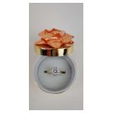 Gold CZ Bling Ring, Size 7