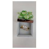 Gold CZ Bling Ring, Size 9