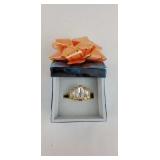 Gold CZ Bling Ring, Size 8