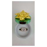 Gold CZ Bling Ring, Size 6