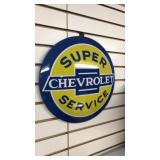 16" Chevrolet Oval Metal Sign New