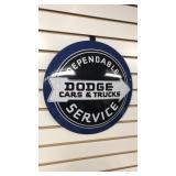 16" Dodge Oval Metal Sign