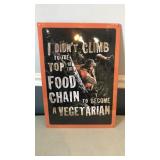 17"x12" "Food Chain" Metal Sign