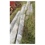 Cut Telephone Pole Pieces