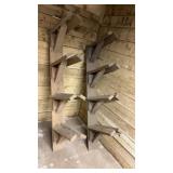 2- Wood Saddle Racks