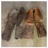 2 Pairs of Mens Adult Leather Chaps