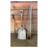 Post hole digger, Shovel and Pitch Fork