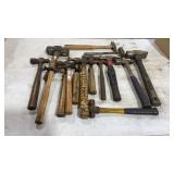 Assortment of Hammers and Small Sledgehammers