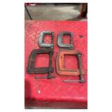 2- 3" C Clamps & 2- 21/2ï¿½ C Clamps