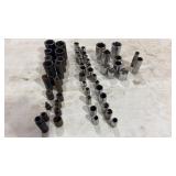 Assortment Of 1/2 Drive Impact And Regular Sockets