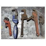 5 Various Sized Pipe Clamps