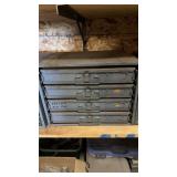 Parts Cabinet with assortment of Clips and Other
