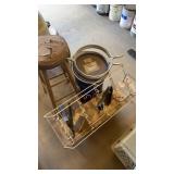 Wooden Stool Steel Drum And Storage Racks