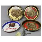 Iroquois Beer Bar Trays, and Bottle Openers