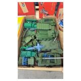 Box Lot of Toy Military Vehicles