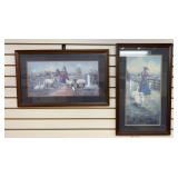 2 Girl W/Sheep Print