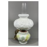 Milk Glass Electric Lamp