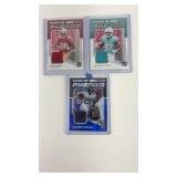 3- Donruss/Optic Rookie Phenom Jersey Cards- See
