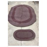 Braided Oval Rugs in Brick Marketplace Color