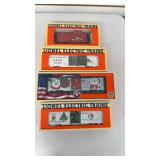 4 Lionel Holiday Edition Train Cars