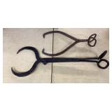 2- Antique Ice Block Tongs