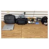 Vintage Hand Held Camera Lot & DVD Player